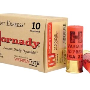 Hornady Varmint Express 12 Gauge Ammo 2-3/4″ #4 Buckshot 24 Pellets Box of 100