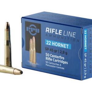 Home PPU 22 Hornet Ammo 45 Grain Jacketed Soft Point Box of 1000