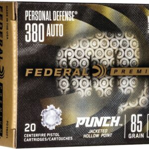 Federal Personal Defense Punch 380 ACP Ammo 85 Grain Jacketed Hollow Point