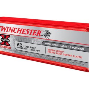 Winchester Super X High Velocity 22LR Ammo 40 Grain Plated Round Nose Of 5000 Rounds