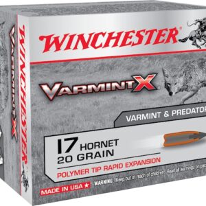 Winchester Vamint X 17 Hornet Ammo 20 Grain Polymer Tip of 1000