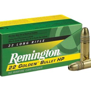 Remington Golden Bullet 22LR Ammo 36 Grain Plated Hollow Point Of 200 Rounds