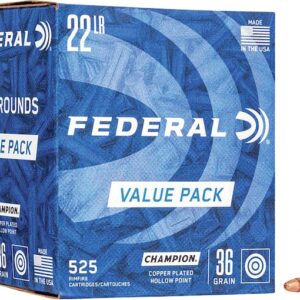 Federal Champion 22LR Ammo 36 Grain Plated Hollow Point