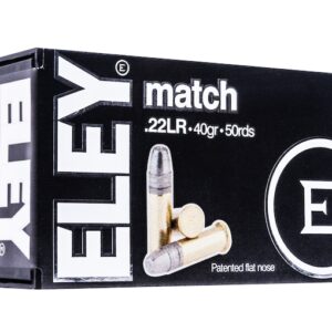Eley Match EPS 22LR Ammo 40 Grain Flat Nose