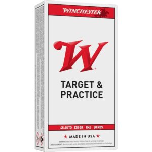 Winchester White Box USA 45 ACP Ammo 230 Grain Full Metal Jacket of 200