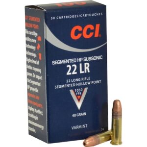 CCI Segmented HP Subsonic 22LR Ammo 40 Grain Fragmenting Hollow Point Of 5000 Rounds
