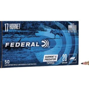 Federal Varmint and Predator 17 Hornet Ammo 20 Grain Polymer Tip Box of 1000