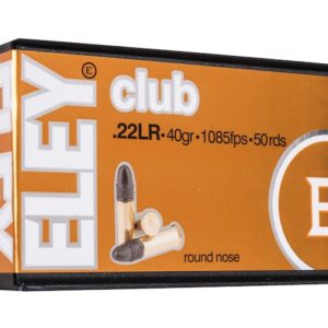 Eley Club 22LR Ammo 40 Grain Round Nose Box of 100