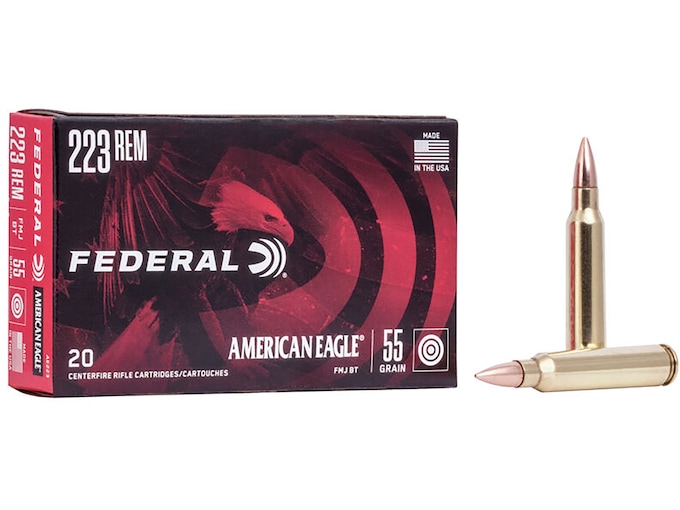755011.jpg Federal American Eagle 223 Remington Ammo 55 Grain Full Metal Jacket of 1000
