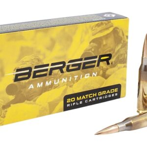 Berger Match Grade 338 Lapua Magnum Ammo 300 Grain Berger Hybrid OTM Tactical Jacketed Hollow Point Box of 200