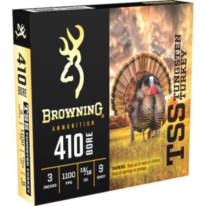 Browning TSS Turkey 410 Ammo 3″ #9 Tungsten Shot 13/16 oz Box of 100