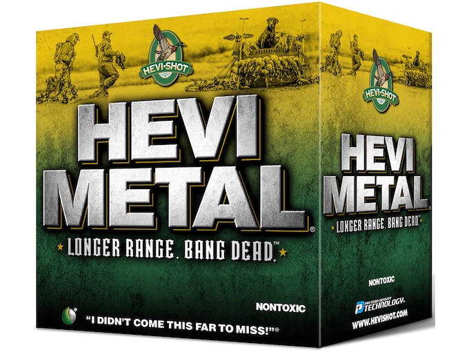 Hevi-Shot-Hevi-Metal-Longer-Range-12-Gauge-Steel-and-Bismuth-Ammo.jpg Hevi-Shot Hevi-Metal Longer Range 12 Gauge Steel and Bismuth Ammo Box of 100